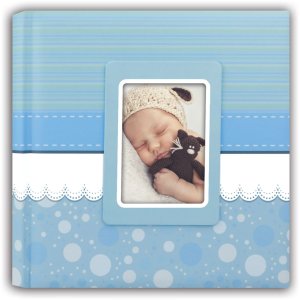 ZEP Babyalbum Cinzia 31x31 cm blau 60 weiße Seiten