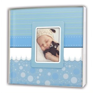 ZEP Babyalbum Cinzia 31x31 cm blau 60 weiße Seiten