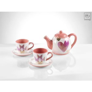 Mascagni 20CA1019 2 Kaffetassen Set rosa Schmetterlinge...