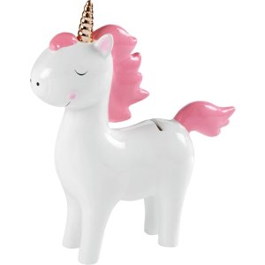 Mascagni A866 Sparschwein Einhorn rosa 21x7x24,5 cm