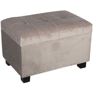 Hocker-Truhe 50x34x33 cm beige - 64061SBE