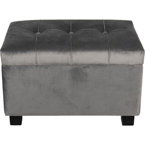 Hocker-Truhe 50x34x33 cm dunkelgrau - 64061SDG