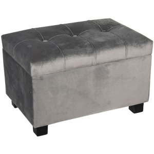 Hocker-Truhe 50x34x33 cm dunkelgrau - 64061SDG