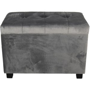 Hocker-Truhe 60x36x43 cm dunkelgrau - 64061LDG