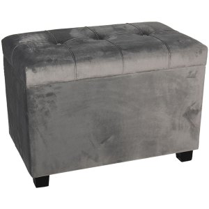 Hocker-Truhe 60x36x43 cm dunkelgrau - 64061LDG