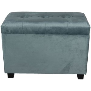 Hocker-Truhe 60x36x43 cm türkis - 64061LT