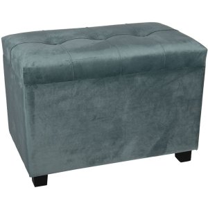 Hocker-Truhe 60x36x43 cm türkis - 64061LT