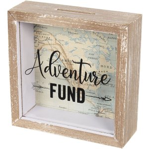 Spardose Adventure Fund 6H1734 braun 15x5x15 cm