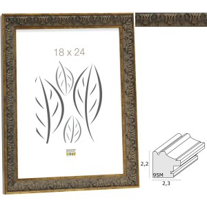 Deknudt Bilderrahmen S95MA Kunststoff gold-grau 10x15 bis...