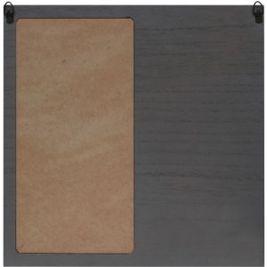 S67TT4 Holzmemowand in grau mit Kreidetafel