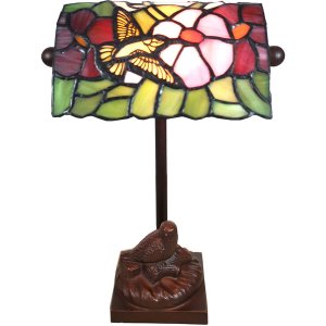 Tischlampe Tiffany Vogel 15x15x33 cm 1x E14 max 25W