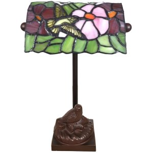 Tischlampe Tiffany Vogel 15x15x33 cm 1x E14 max 25W