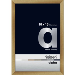 Nielsen Aluminium Bilderrahmen Alpha 10x15 cm brushed amber