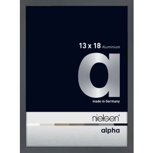 Nielsen Aluminium Bilderrahmen Alpha 13x18 cm dunkelgrau...