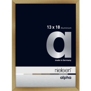 Nielsen Aluminium Bilderrahmen Alpha 13x18 cm brushed amber