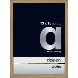 Nielsen Aluminium Bilderrahmen Alpha 13x18 cm eiche