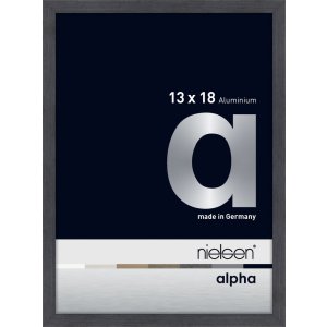 Nielsen Aluminium Bilderrahmen Alpha 13x18 cm grau