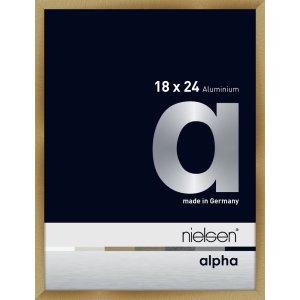 Nielsen Aluminium Bilderrahmen Alpha 18x24 cm brushed amber