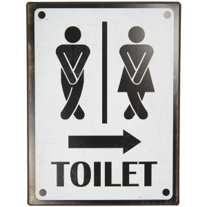 Textschild Toilet 26x35 cm Clayre & Eef 6Y3953