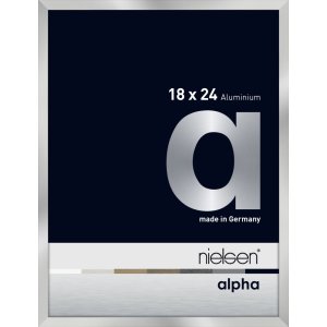 Nielsen Aluminium Bilderrahmen Alpha TCSC 18x24 cm silber