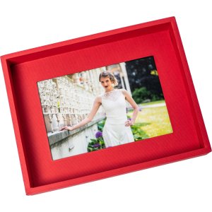 HNFD Passepartout Bilderrahmen 10x15 cm rot zum...