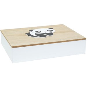 Deknudt Holz-Fotobox Panda 16,2x21,2x5 cm