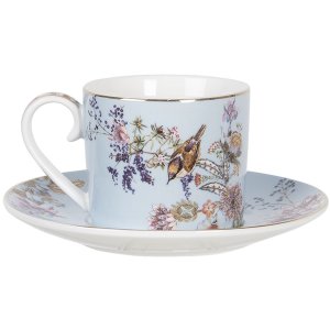 Kaffeetasse mit Untertasse 11x8x7 - Ø 16x2 cm -...