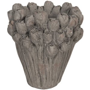 Blumentopf Ø 23x25 cm grau 6TE0357