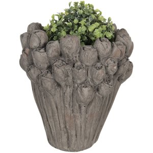 Blumentopf Ø 23x25 cm grau 6TE0357