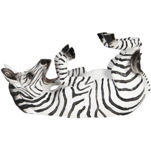 Clayre & Eef Flaschenhalter Zebra Polyresin schwarz...