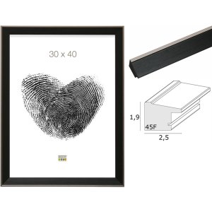 Deknudt Bilderrahmen S45FE2AR schwarz 10x15 cm bis 40x50 cm