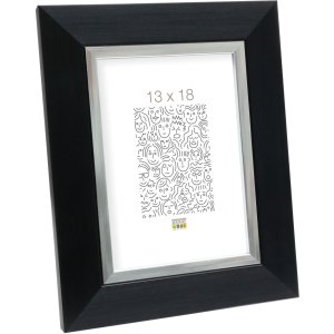 Kunststoffrahmen S41N schwarz 10x15 cm Premiumglas