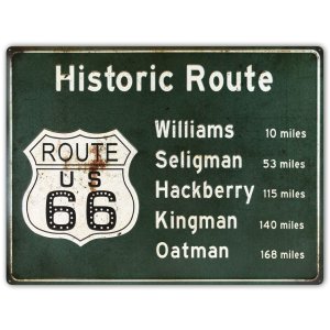 ZEP Blechschild Historic Route 66 Vintage Design 57,5x43 cm