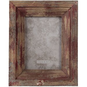 Clayre & Eef 2F0795 Bilderrahmen 15x20 cm Rot Holz...