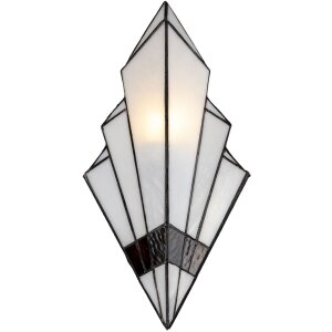 LumiLamp 5LL-6083 Wandlampe Tiffany Weiß 23x13x43...