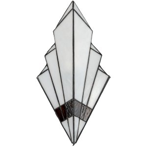 LumiLamp 5LL-6083 Wandlampe Tiffany Weiß 23x13x43...