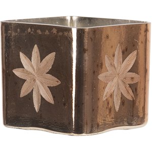 Teelichthalter - Kerzenhalter gold 7x7x9 cm 6GL3211