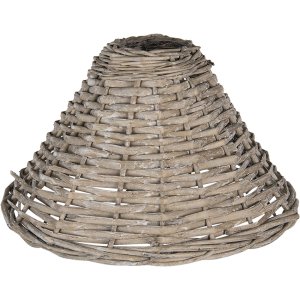 Clayre & Eef 6LAK0487 Rattan-Lampenschirm grau...