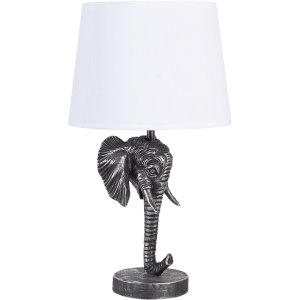 Clayre & Eef Tischlampe Elefant schwarz 25x25x41 cm...