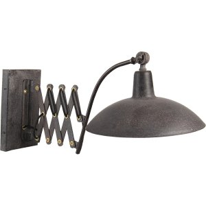 Clayre & Eef Wandlampe 6LMP714 schwarz 55x33x34 cm...