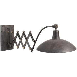 Clayre & Eef Wandlampe 6LMP714 schwarz 55x33x34 cm...