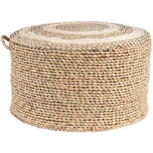 Clayre & Eef 6RO0510 Pouf Ø 40x23 cm Braun...