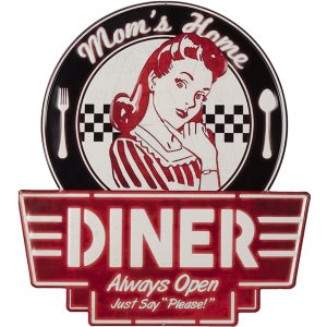 Clayre & Eef 6Y4384 Schild "Moms Diner"...