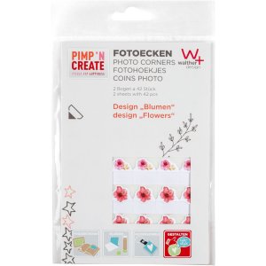 Walther Fotoecken PIMPN CREATE Blumen 2 Bogen a 42...