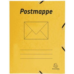 Exacompta Postmappe A4 Colorspan-Karton Gelb mit Gummizug...