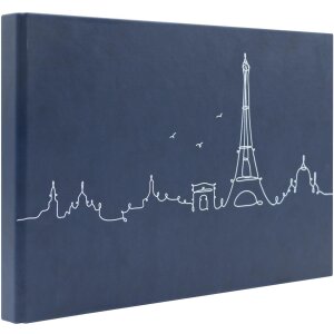 Panodia Lineart Paris Fotoalbum blau 34x23 cm 60 schwarze...