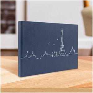 Panodia Lineart Paris Fotoalbum blau 34x23 cm 60 schwarze...