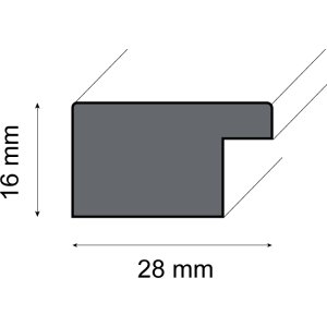 Ceanothe Bilderrahmen Metallise grau