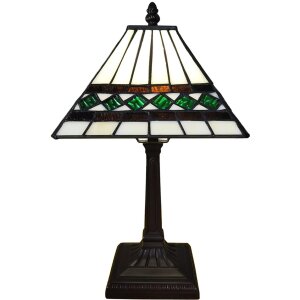 LumiLamp 5LL-6107 Tischlampe Tiffany 20x20x34 cm E14-max...