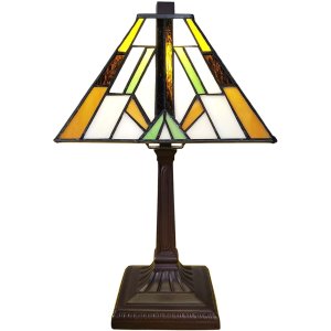 LumiLamp 5LL-6109 Tischlampe Tiffany 20x20x34 cm E14-max...